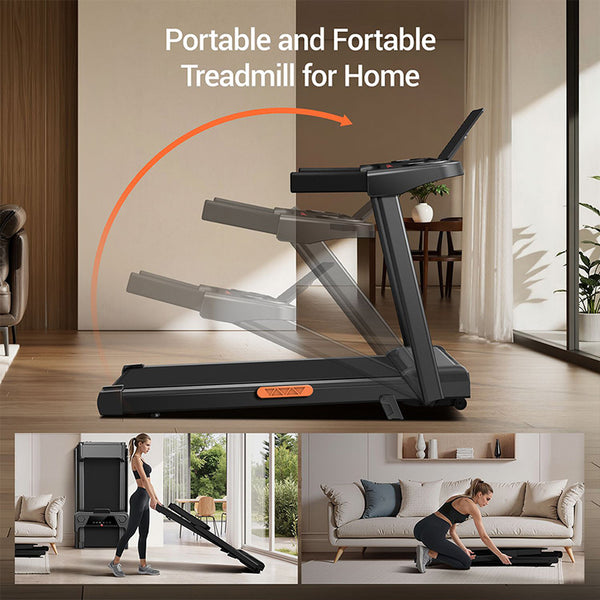ROBORE SF10 Foldable Treadmill with 12% Incline Quiet Motor