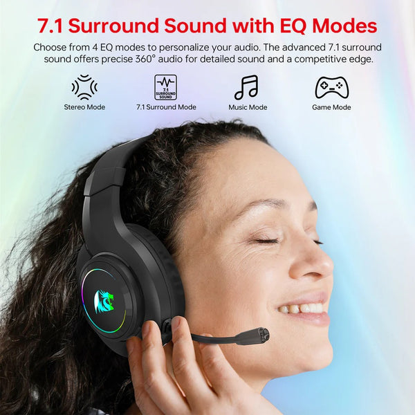 Redragon H371 Wired Gaming Headset RGB Surround Sound