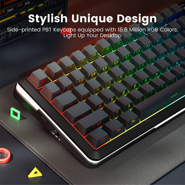 Redragon K708 Series Tri-Mode Mechanical Keyboard with Screen