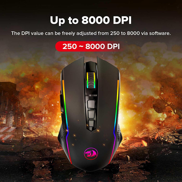 Redragon M910KS RANGER LITE RGB Dual Modes Gaming Mouse WhatGeek