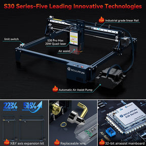 SCULPFUN S30 Pro เครื่องแกะสลักเลเซอร์เครื่องช่วยอัตโนมัติ