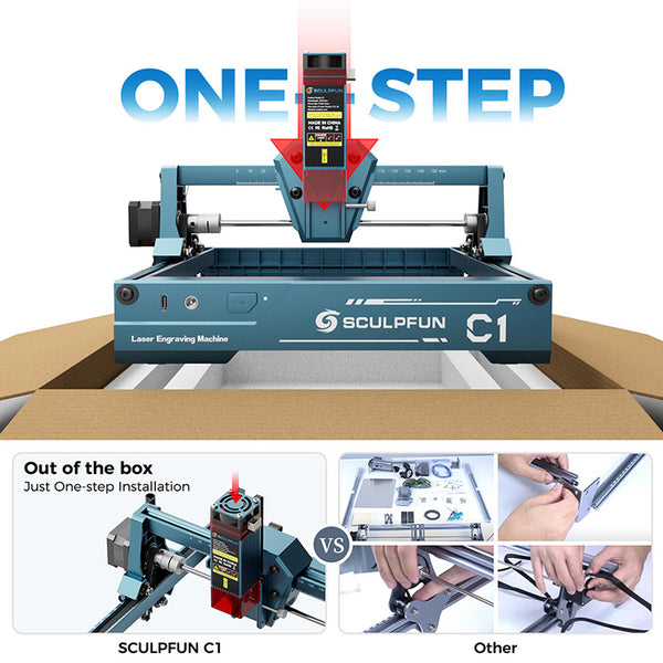 SCULPFUN C1 3W Mini Laser Engraver Portable Beginner-Friendly