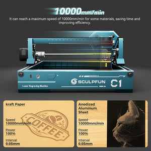 SCULPFUN C1 3W Mini Laser Engraver Portable Beginner-Friendly