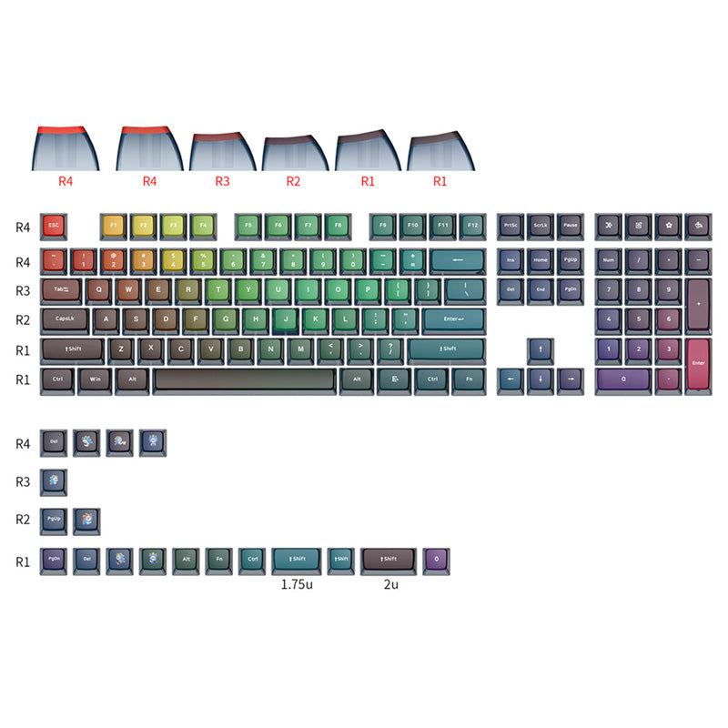 SKYLOONG ダーク フェアリー 半透明 GK7 プロファイル キーキャップ セット 120 キー