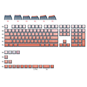SKYLOONG GK7 Pudding PBT ASA Profile Keycap Set 126 Keys