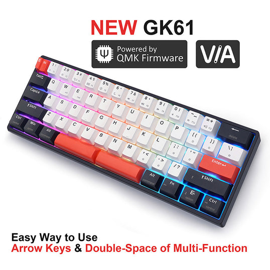 SKYLOONG GK61 QMK/VIA Kabellose mechanische Tastatur