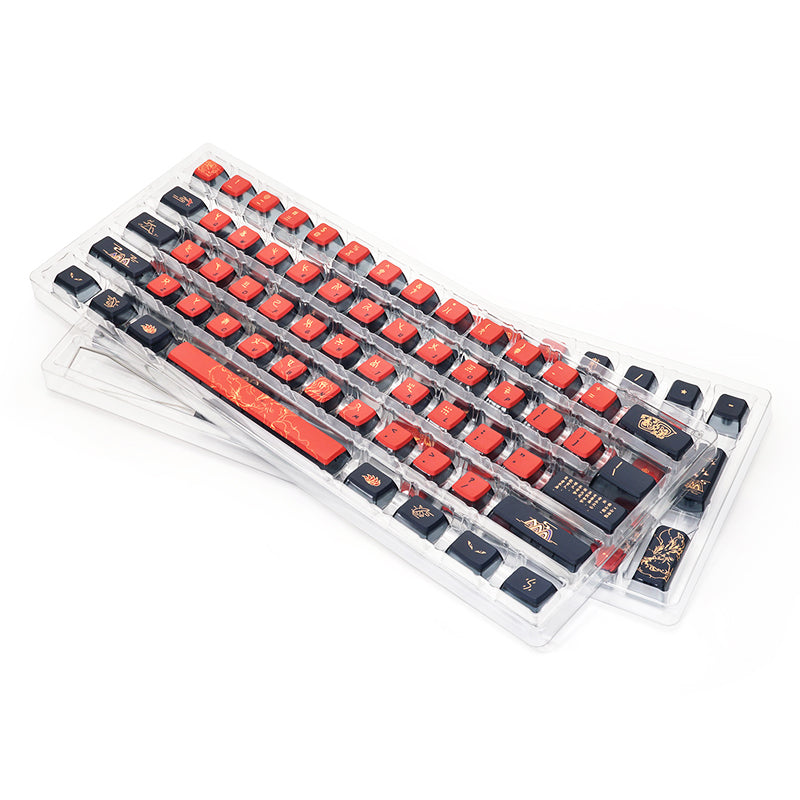 SKYLOONG GK7 Nine-Tailed Fox Pudding PBT ASA Profile Keycap Set - Thumbnail 2