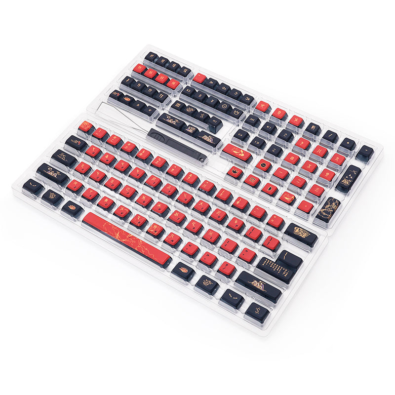 SKYLOONG GK7 Nine-Tailed Fox Pudding PBT ASA Profile Keycap Set - Thumbnail 4