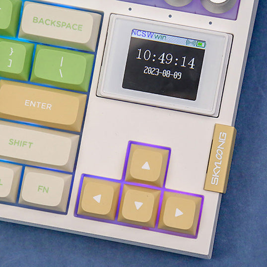 SKYLOONG GK87 Pro Grüne kabellose mechanische Tastatur mit TFT-Bildschirm