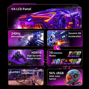 TITAN ARMY C24A1H 23.6" 240Hz Curved Gaming Monitor