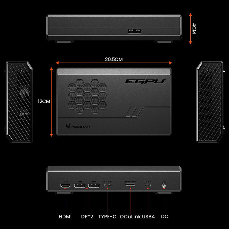 AOOSTAR XG76XT eGPU Dock with AMD Radeon RX 7600XT GPU - WhatGeek
