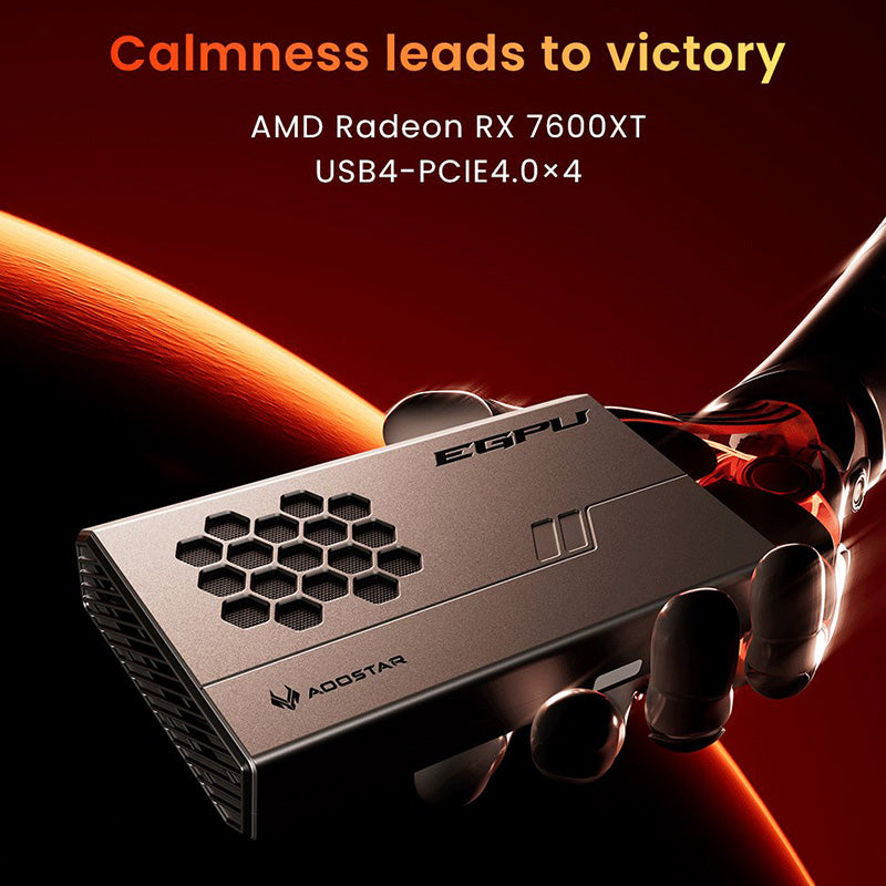 AOOSTAR XG76 EGPU RX7600M OCuLinkとUSB4接続 AOOSTAR XG76XT