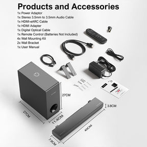 Ultimea Nova S50 Soundbar Dolby Atmos 2.1 Channel US Version
