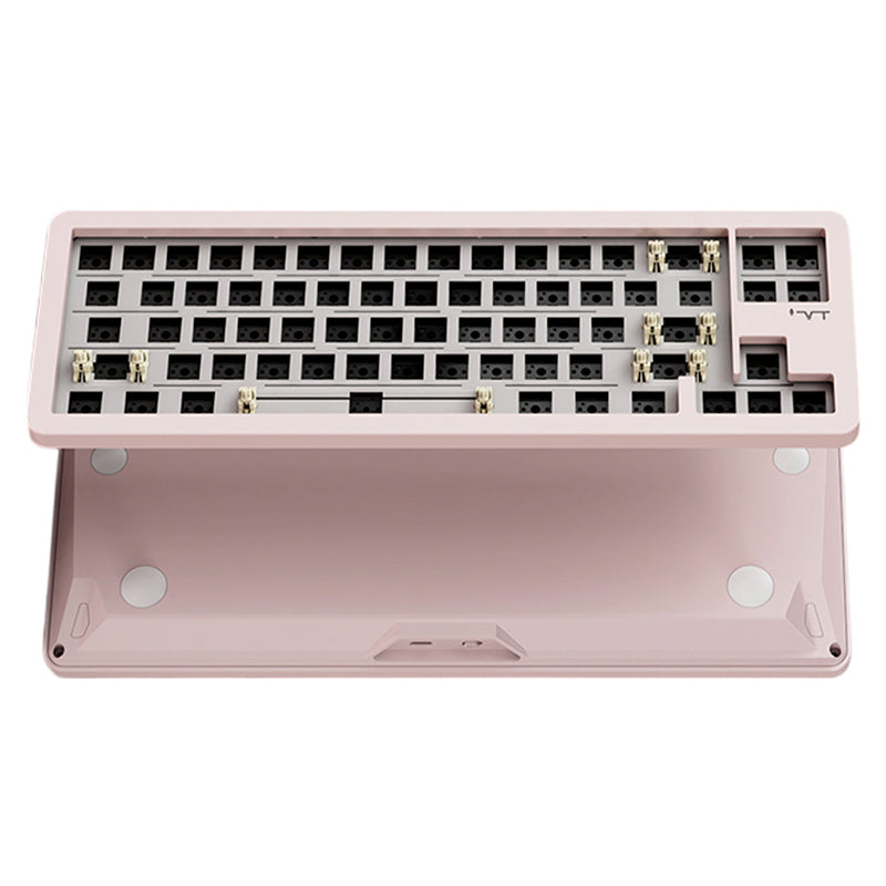 完成品 自作配列キーボード VTER JEET65 ホットスワップ対応 ピンク 完成品 自作アルミキーボード VTER JEET65 ホットスワップ対応