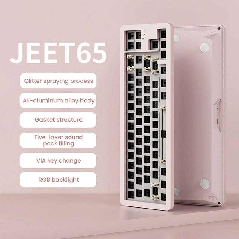 VTER Jeet65 Tri-mode Aluminum Mechanical Keyboard DIY Kit- WhatGeek