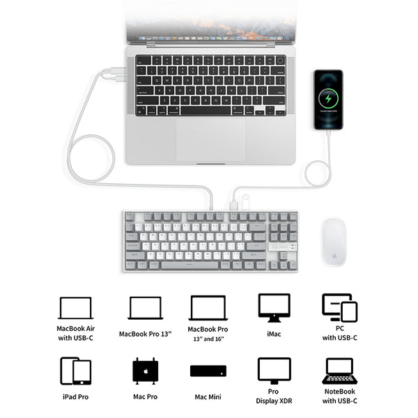 WhatGeek x 3inuS KEBOHUB EE01 Mechanical Keyboard with 5-in-1 Hub