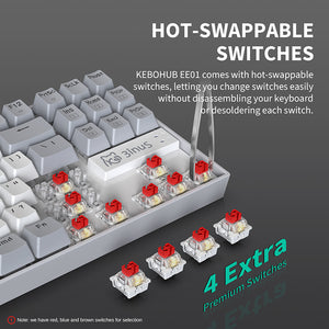 WhatGeek x 3inuS KEBOHUB EE01 Mechanical Keyboard with 5-in-1 Hub