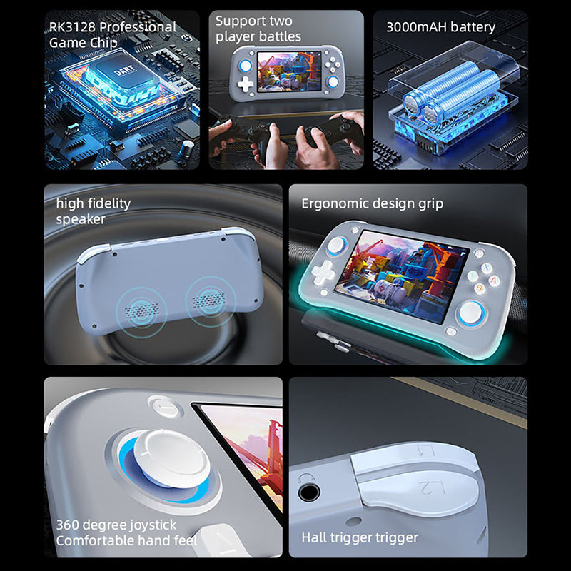 XF43 ターコイズブルー　携帯ゲーム機 XF43 Handheld Game Console with 4.3