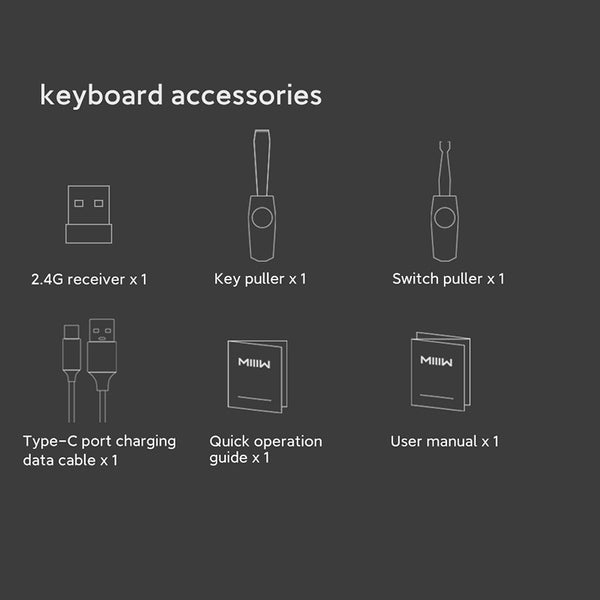 Xiaomi x MIIIW BlackIO 83 QMK VIA Wireless Mechanical Keyboard