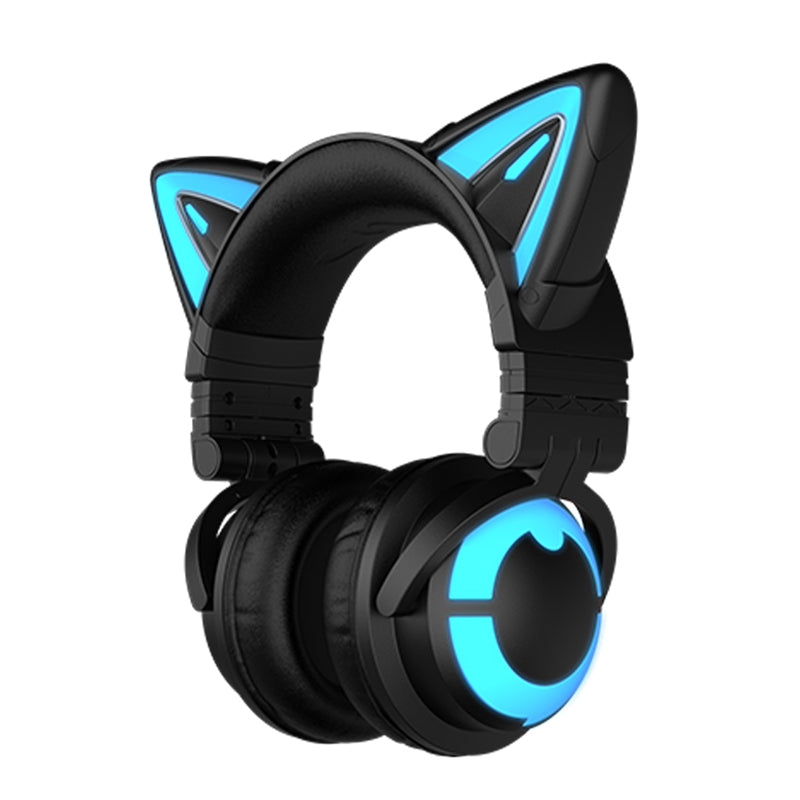 맞춤형 조명이 있는 YAOWU 3S 고양이 귀 게이밍 헤드셋