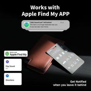 ZIKE Z006 Ultra-Thin Smart Tracking Card Apple Find My Certified
