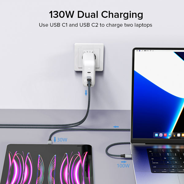 ZIKE Z1214 140W USB-C Power Adapter Triple Fast Charging