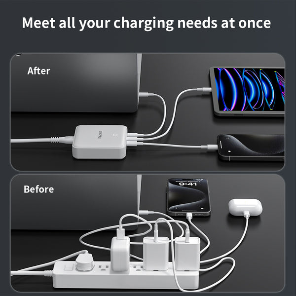 ZIKE Z1810 EU 100W USB-C Desktop Charging Station 4-Port Fast Charge