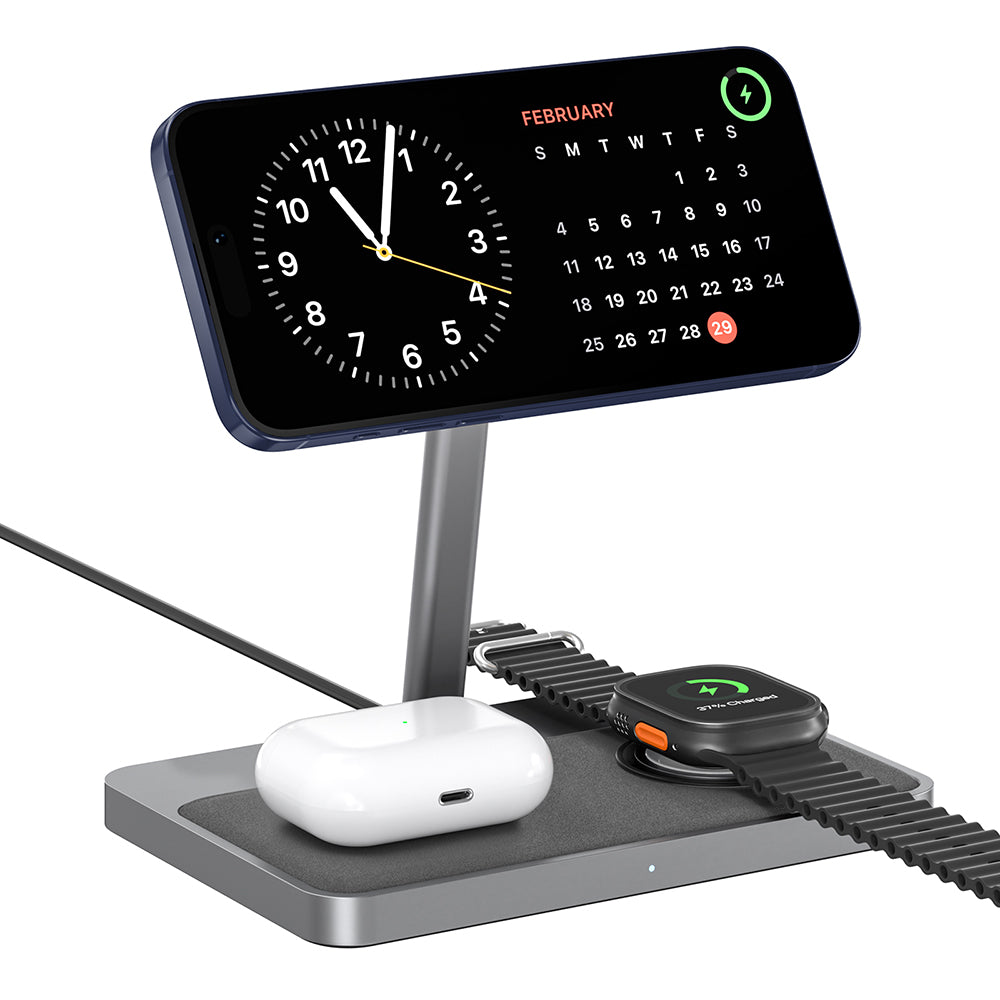 ZIKE Z557C 3-in-1 15W Magnetic Wireless Charging Stand