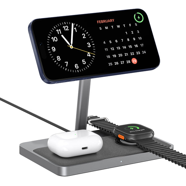 ZIKE Z557C 3-in-1 15W Magnetic Wireless Charging Stand