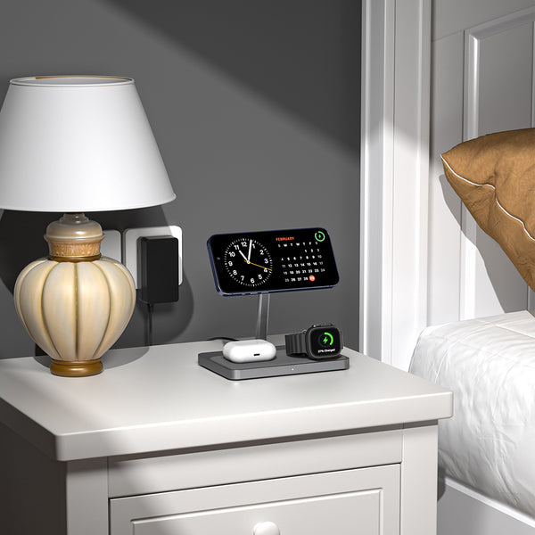 ZIKE Z557C 3-in-1 15W Magnetic Wireless Charging Stand