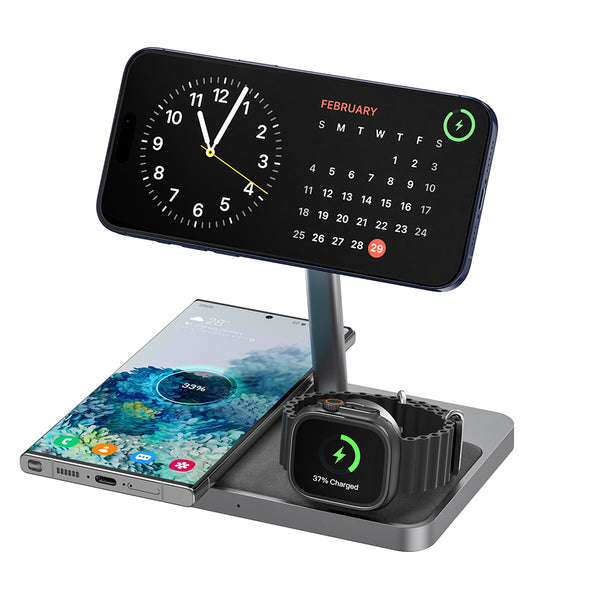 ZIKE Z557C 3-in-1 15W Magnetic Wireless Charging Stand