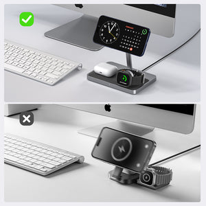 ZIKE Z557C 3-in-1 15W Magnetic Wireless Charging Stand