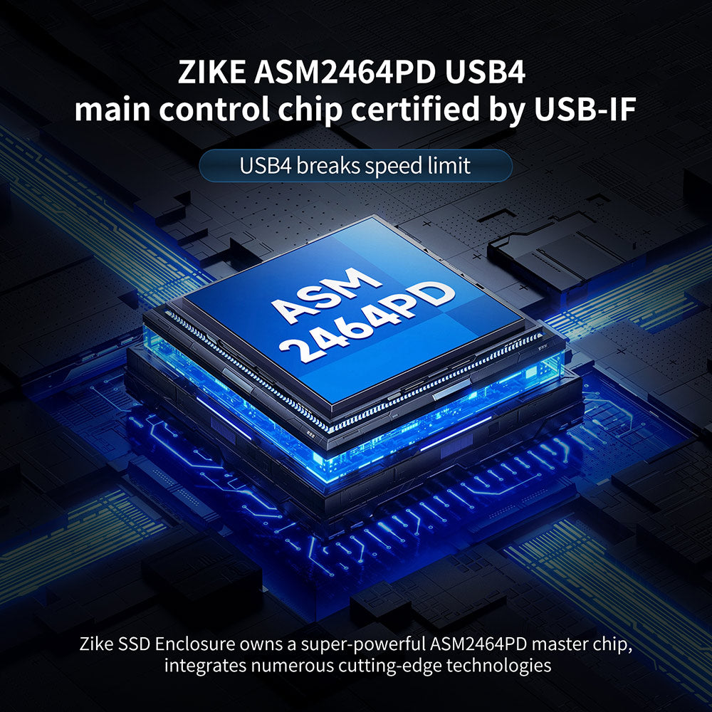 ZIKE Z666 USB4 40Gbps NVMe M.2 SSD Enclosure - WhatGeek