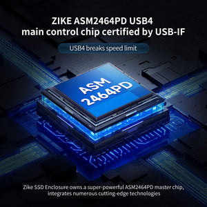 ZIKE Z666 USB4 40Gbps NVMe M.2 SSD Enclosure