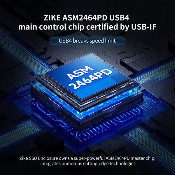 ZIKE Z666 USB4 40Gbps NVMe M.2 SSD Enclosure