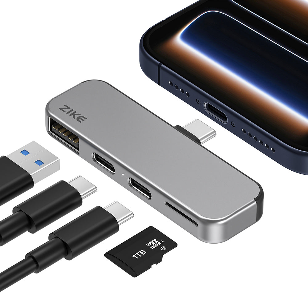 ZIKE Z806 USB-C Extender for iPhone 16/15 Media Hub - WhatGeek