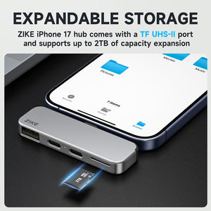 ZIKE Z806 USB-C Extender for iPhone 16/15 Media Hub
