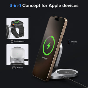 ZIKE Z855 3-in-1 Foldable Magnetic Wireless Charger Fast Charging