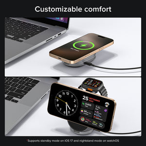 ZIKE Z855 3-in-1 Foldable Magnetic Wireless Charger Fast Charging