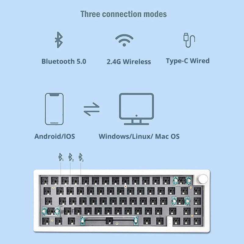 ZUOYAGMK67GasketTriple-modeGamingKeyboardDIYKit_13