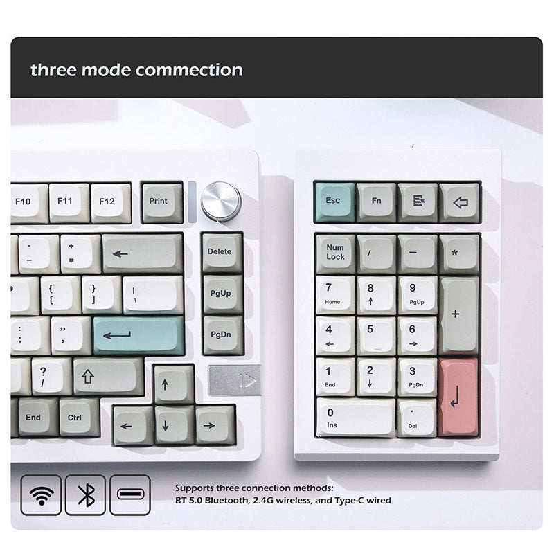 ZUOYA LMK21 Wireless Number Pad VIA Aluminum Macro Pad - WhatGeek