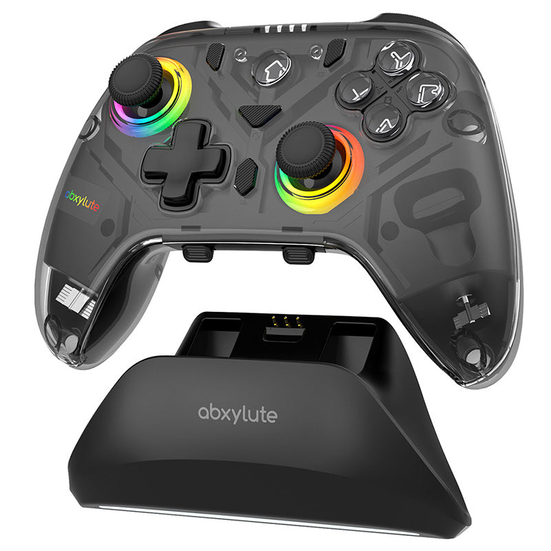 abxylute C8 Wireless Gaming Controller with Charging Dock RGB lighting