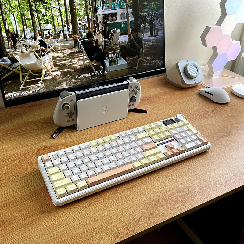 Aula Display AULA F108 Pro Tri-mode LCD Display Mechanical Keyboard - WhatGeek