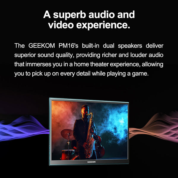 GEEKOM PM16 Portable 16 Inch Monitor
