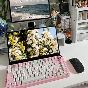 PIWIJOY Summer Dessert Cherry Proflie Keycap Set 146 Keys Support Alice ISO