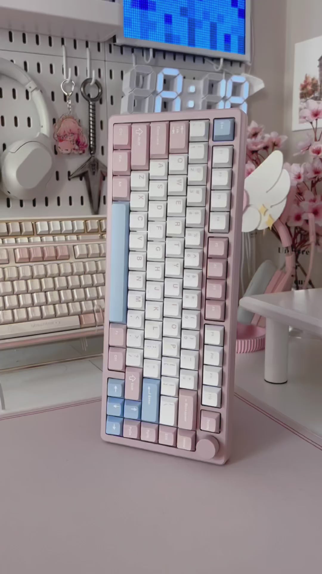 【メカニカルキーボード】Monka A75 試打のみ美品 フルアルミ MONKA A75 アルミニウム トライモード ワイヤレス メカニカル