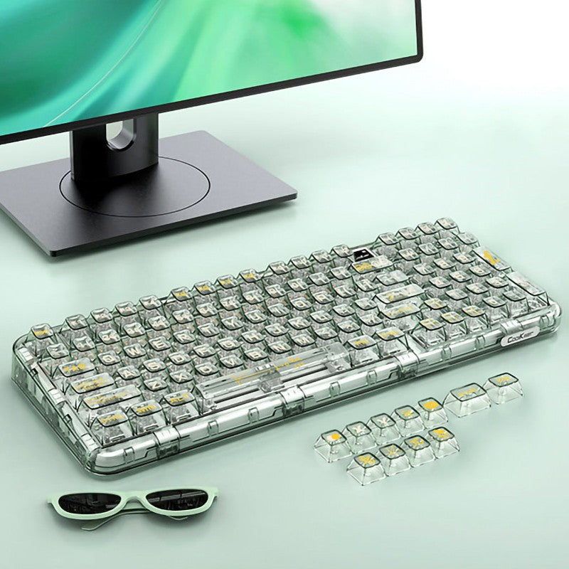 CoolKiller CK75 Triple Mode Transparent Mechanical Keyboard - Thumbnail 4