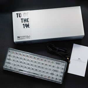 Lofree 1% Dual Mode Transparent Keyboard package include