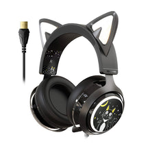 Fone de ouvido SOMIC GS510 RGB com orelha de gato USB com fio