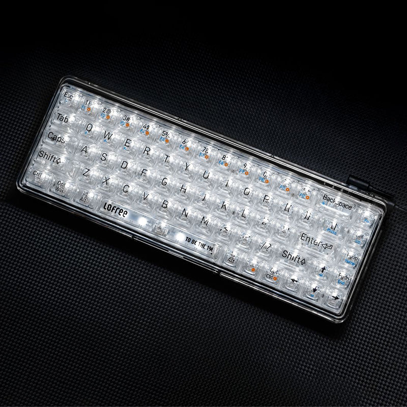 Lofree 1% Dual Mode Transparent Keyboard show